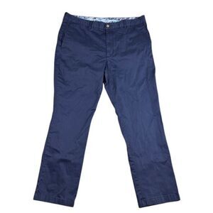 Tommy Bahamas Chino Pants Men 38x30 Casual Navy Blue Trouser Flat Straight